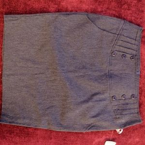 Gray pencil skirt